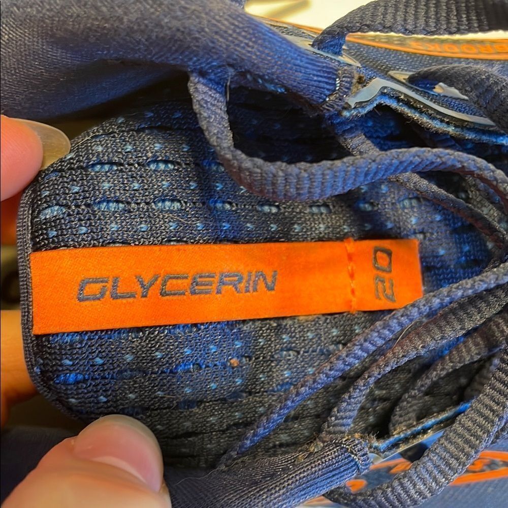 Brooks Glycerin 20 Running Shoes Blue Orange 11 - Picture 5 of 9
